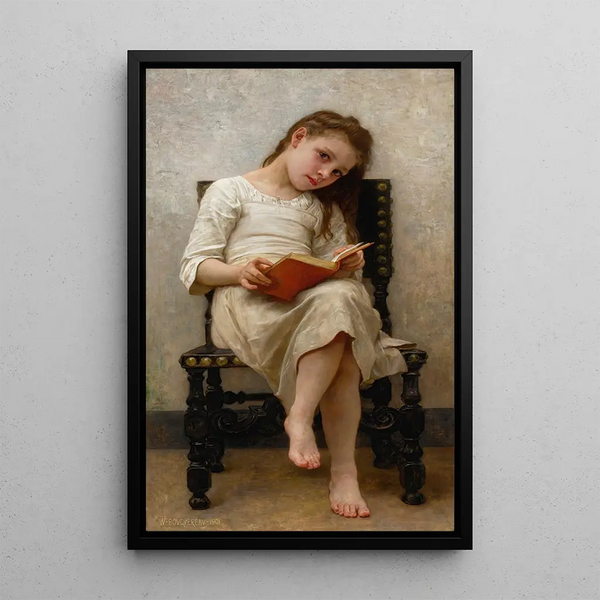 The Price List - William Bouguereau — framed artwork on a wall