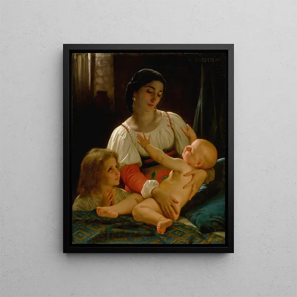 The Wake - William Bouguereau — framed artwork on a wall