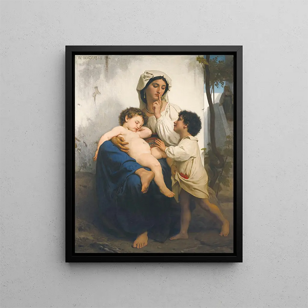 The Sleep - William Bouguereau — framed artwork on a wall