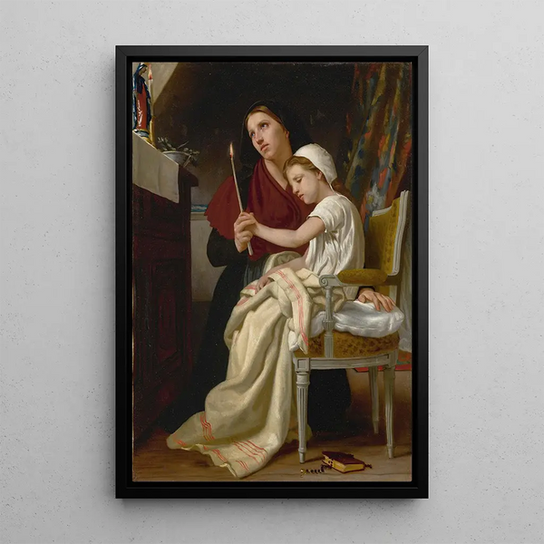 The Vow - William Bouguereau — framed artwork on a wall