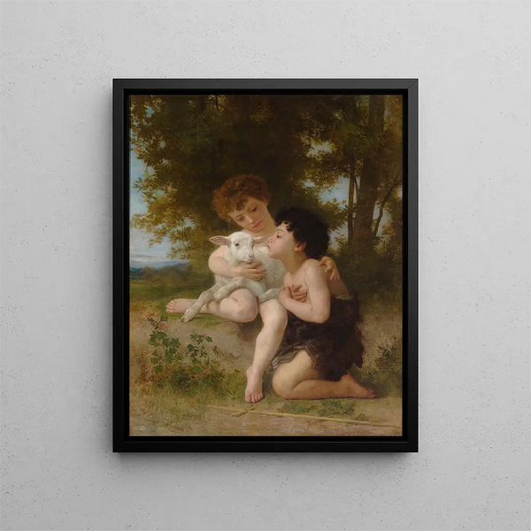 The Children of the Lamb - William Bouguereau — framed artwork on a wall