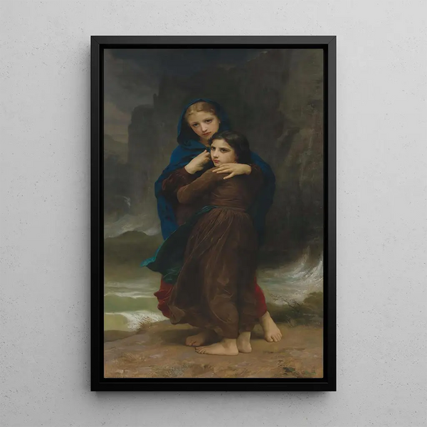 L'Orage - William Bouguereau — framed artwork on a wall