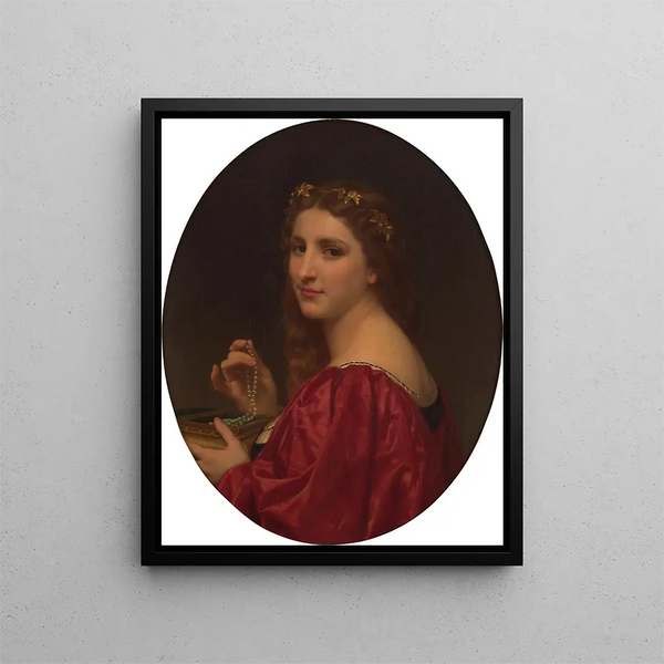 Marguerite - William Bouguereau — framed artwork on a wall