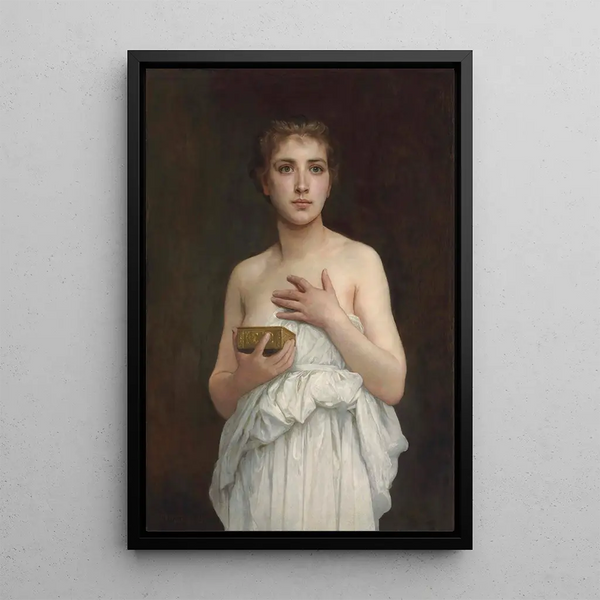 Pandore - William Bouguereau — framed artwork on a wall