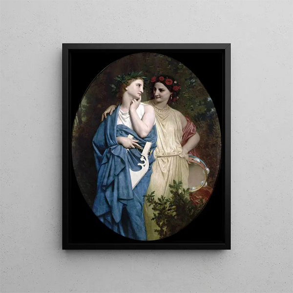 Philomèle et Procné - William Bouguereau — framed artwork on a wall