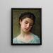 Portrait of Young Girl - William Bouguereau — framed artwork on a wall