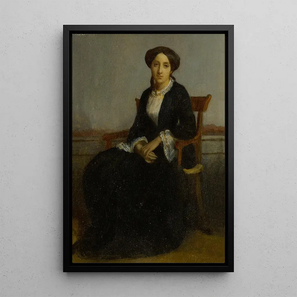 Portrait of Cline Geneviève - William Bouguereau — framed artwork on a wall