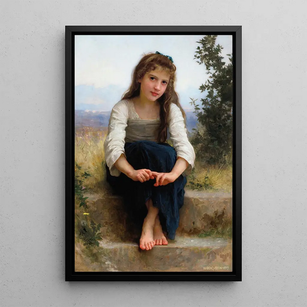 Reverie - William Bouguereau — framed artwork on a wall