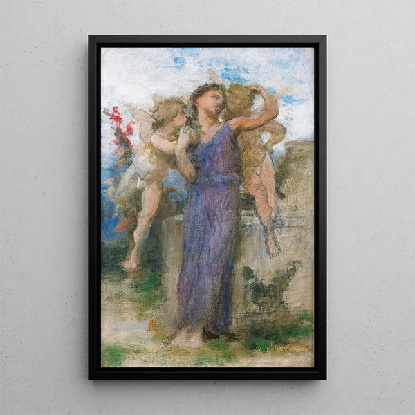 Tender Words - William Bouguereau — framed artwork on a wall