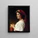 La Petite Tricoteuse - William Bouguereau — framed artwork on a wall