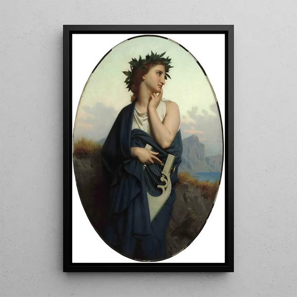 La Muse Philomèle - William Bouguereau — framed artwork on a wall