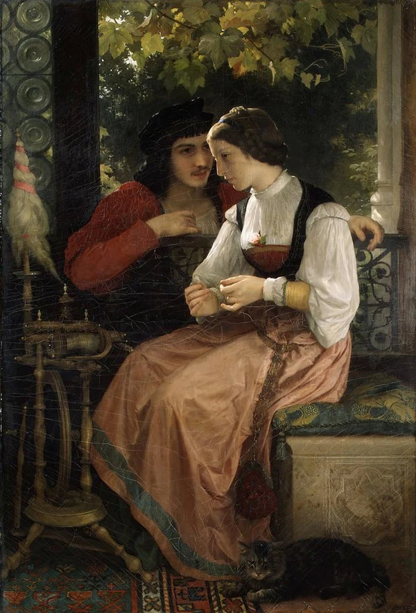 La Proposition - William Bouguereau — framed artwork on a wall