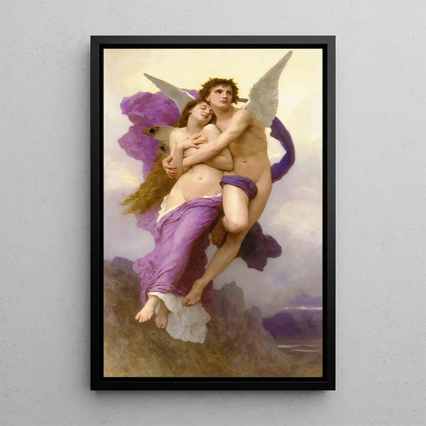 L'Enlèvement de Psyché - William Bouguereau — framed artwork on a wall