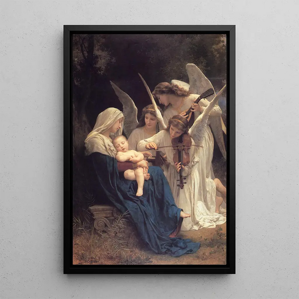The Song of the Angels - William Bouguereau — framed artwork on a wall