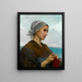 Breton Knitting Woman - William Bouguereau — framed artwork on a wall