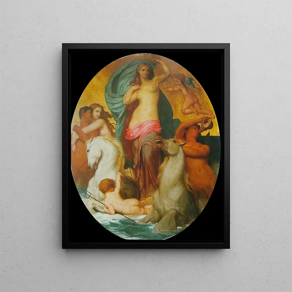 Venus Triumphant - William Bouguereau — framed artwork on a wall
