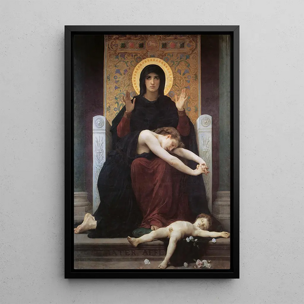 Virgin Consoler - William Bouguereau — framed artwork on a wall