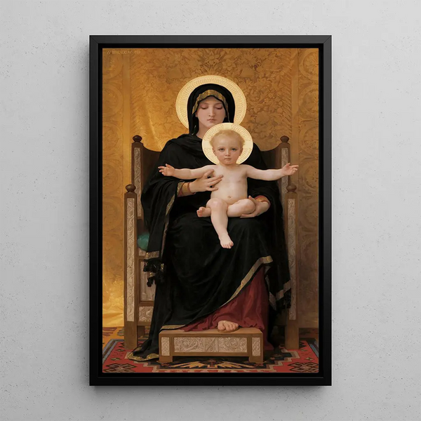 Virgin and Child - William Bouguereau — framed artwork on a wall