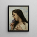 Woman with Iris - William Bouguereau — framed artwork on a wall