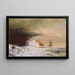 Arctic summer breaking through the ice floe in Melville Bay - William Bradford — framed artwork on a wall