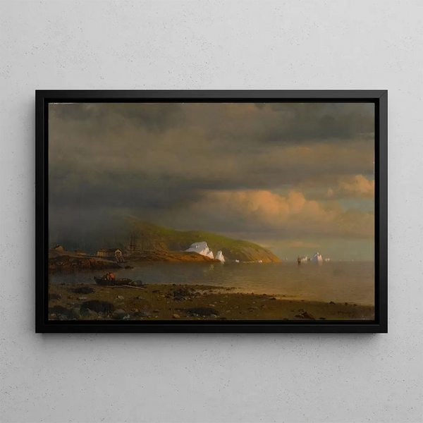 Near Cape St Johns, Labrador Coast - William Bradford — framed artwork on a wall