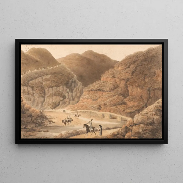 Passage dans les montagnes entre Nisa et Villa Velha - William Bradford — framed artwork on a wall