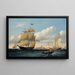 The whaler Emma C. Jones off Round Hills, New Bedford - William Bradford — framed artwork on a wall