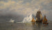 Baleinier et bateaux de pêche près de la côte du Labrador - William Bradford — artwork view
