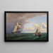 Baleinier au large du vignoble en route - William Bradford — framed artwork on a wall