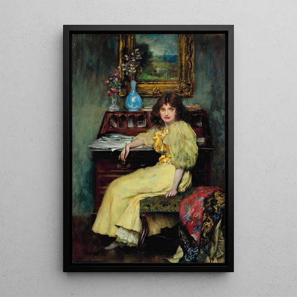 A Difficult Letter - William Breakspeare — framed artwork on a wall