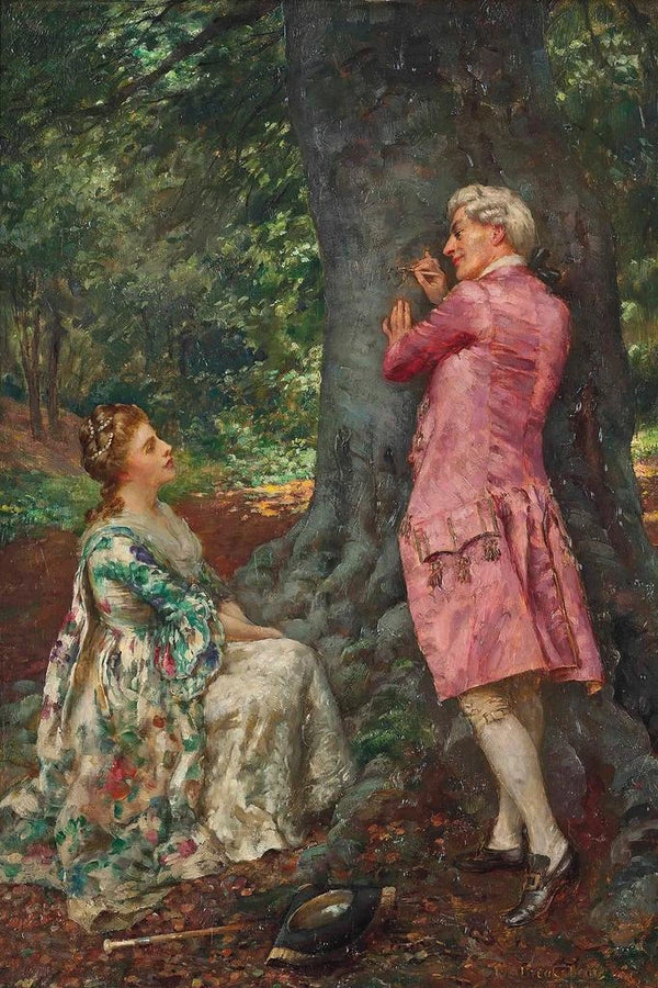 Engraved with love - William Breakspeare — framed artwork on a wall