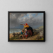 Waiting for the return of the fishing boats - William Bromley — framed artwork on a wall