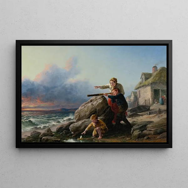 À l'Affût des Bateaux - William Bromley — framed artwork on a wall