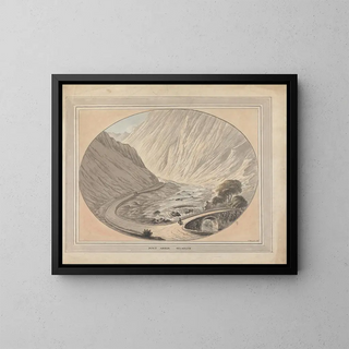 Pont Aber Glaslyn - William Burgess — framed artwork on a wall