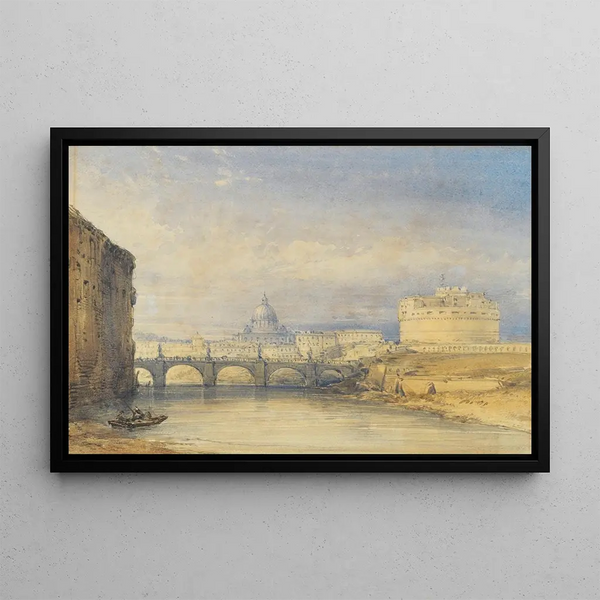 Château Saint-Ange Rome - William Callow — framed artwork on a wall