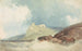 Château sur une falaise avec mer agitée - William Callow — artwork view