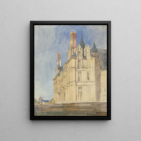 Château d'Écouen - William Callow — framed artwork on a wall