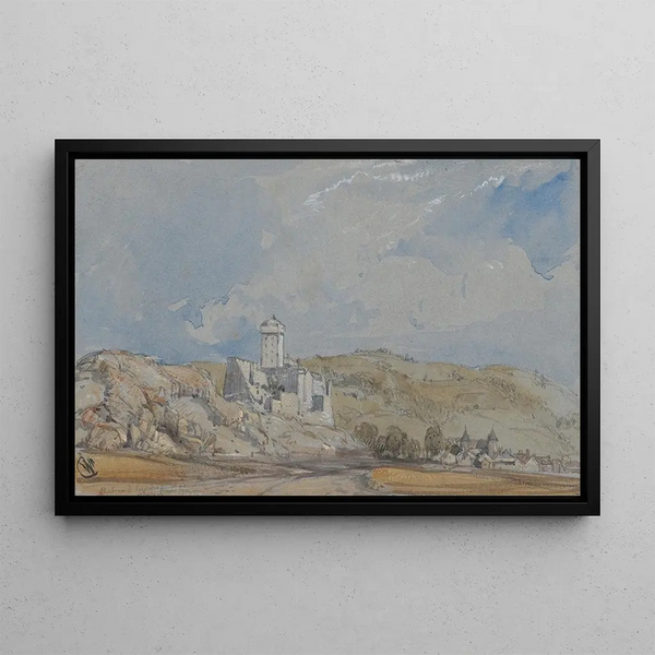 Château de Lourdes - William Callow — framed artwork on a wall