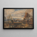 Landscape painting with sheep - William Callow — framed artwork on a wall