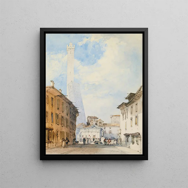 Rue de Bologne - William Callow — framed artwork on a wall