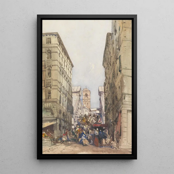Le Rialto - William Callow — framed artwork on a wall