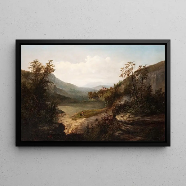 Mountain Landscape Painting of North Carolina - William Charles Anthony Frerichs — framed artwork on a wall
