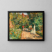 L'heure du thé dans un jardin clos - William Christian Symons — framed artwork on a wall
