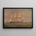The Black Ball Line ship New York off Ailsa Craig - William Clark — framed artwork on a wall