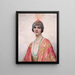 A beauty in an oriental costume - William Clarke Wontner — framed artwork on a wall