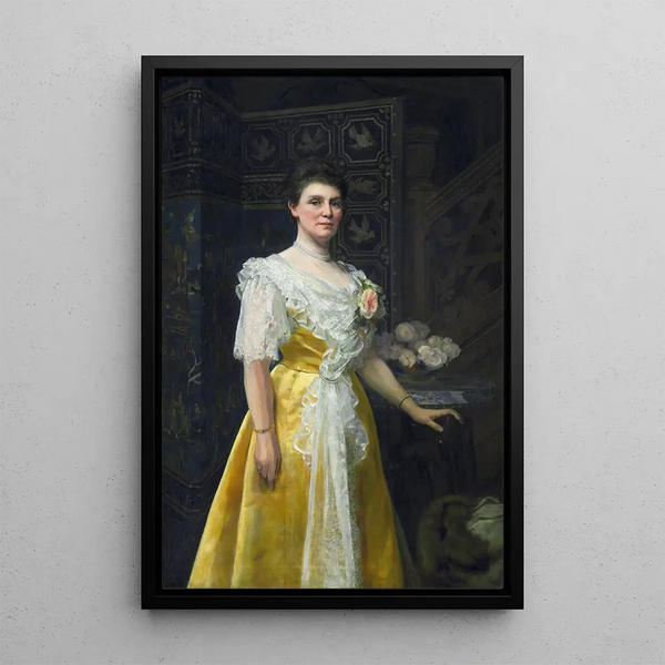 Portrait of a Lady - William Clarke Wontner — framed artwork on a wall