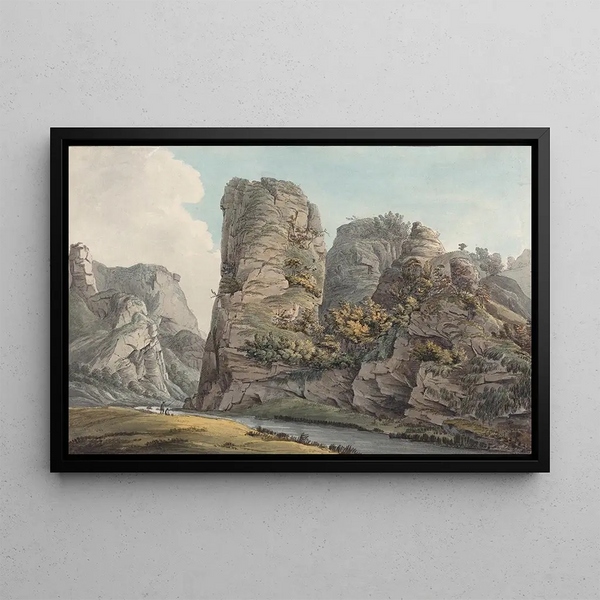 a Unique Rock in DoveDale named the Pickerell - William Day — framed artwork on a wall