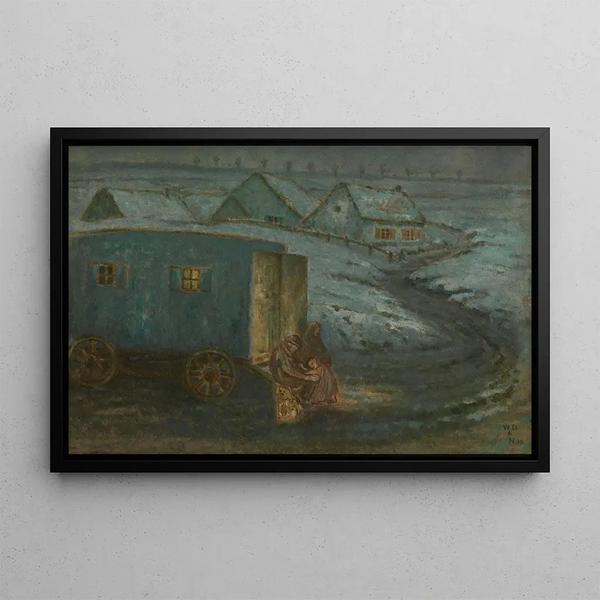 La Caravane - William Degouve de Nuncques — framed artwork on a wall