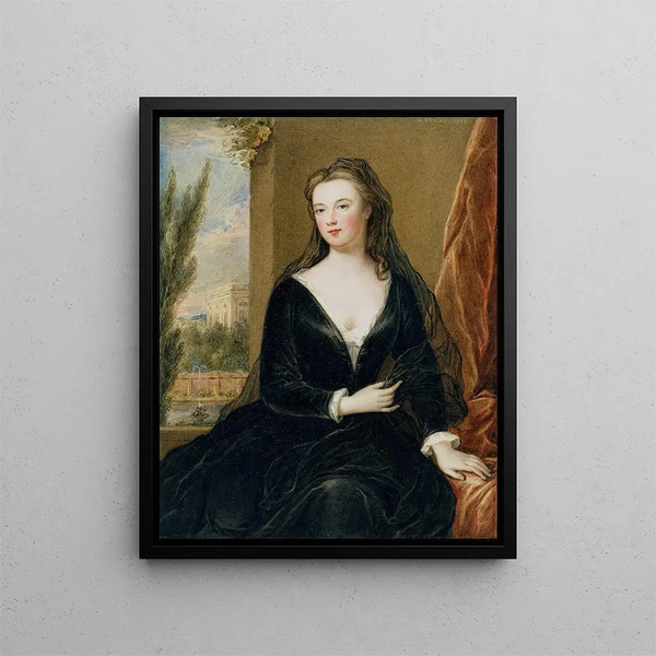 Sarah Duchess of Marlborough after Maria Verelst - William Derby — framed artwork on a wall