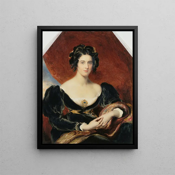 Sarah Lady Lyndhurst after Lawrence - William Derby — framed artwork on a wall